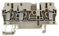 Weidmüller ZDU 2.5/3AN Durchgangs-Reihenklemme, Zugfederanschluss, 2.5 mm², 800 V, 24 A, dunkelbeige (1608540000)