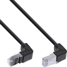 InLine Patchkabel oben/unten gewinkelt, S/FTP(PiMf), Cat.6, PVC Kupfer 0,15m (X-76603)