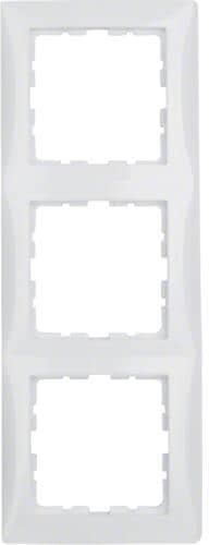 Berker 10138989 Abdeckrahmen 3fach, S.1, polarweiß glänzend