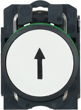 Schneider Electric XB5AA3341 Harmony XB5, Drucktaster, Kunststoff, Pfeil oben, 22mm, tastend, 1S, weiß