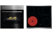 AEG KOMBI2026 EEK: A Herdset mit Glaskeramikkochfeld (OU5AE10CM + TA64RAS6XB), 60 cm breit, 65 L, Edelstahl Antifingerprint (801419448)
