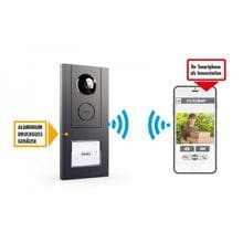 M-E VS-11-ALU-A iP Video WLAN Türsprechstation ALUMINIUM für Smartphone, 1-Familienhaus, Anthrazit (41360)