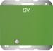 Berker 41517113 Steckdose Schuko mit Klappdeckel, erhöhtem Berührungsschutz und LED, K.x, grün glänzend
