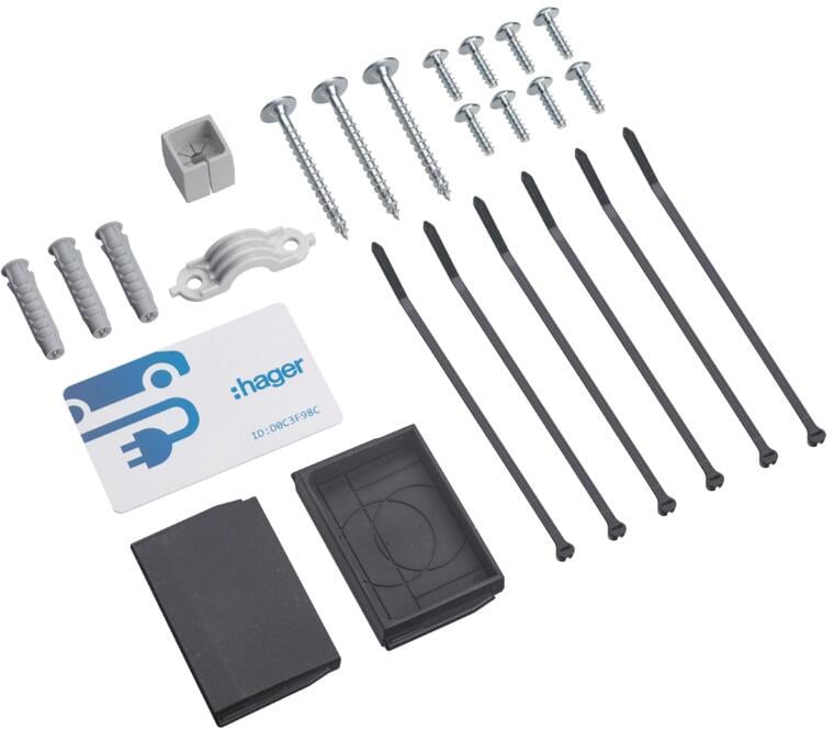 Hager XVS000 Zubehör-Set für E-Ladestation witty one, plus und pro