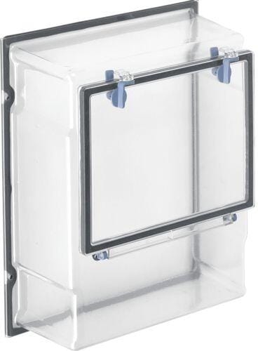 Hager ZAY300A Zählerfeldabdeckung, Zubehör, IP54, 300 mm, Klarsicht, mit Tür, für EHZ + TSG