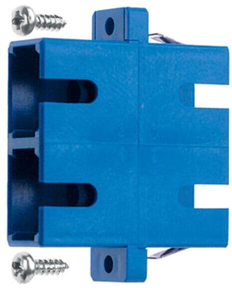 Telegärtner SC Duplex Kupplung MM/SM, Keramikhülse, Kunststoffgehäuse, blau (100007238)