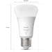 Philips Hue White LED Lampe, Doppelpack, 9,5W, E27, A60, 1100lm, 2700K (929002469205)