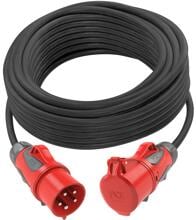 PCE Verlängerungsleitung, H07RN-F 5G2,5, Stecker CEE16/Kupplung, 25m, schwarz (825525114v)