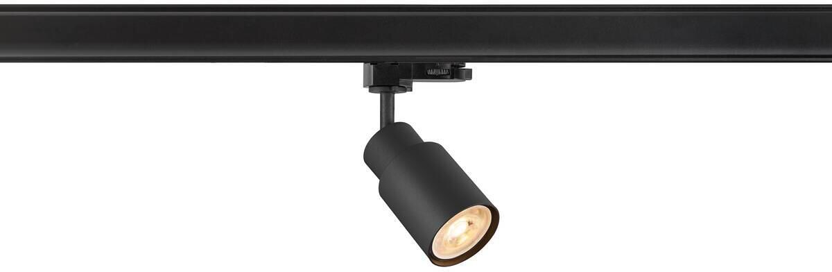 SLV PURI 2.0 TUBE Spot für 3-Phasen-Hochvolt-Schienensystem, GU10, 1x max.6W, schwarz/schwarz (1008266)