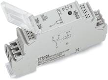 Wago 789-508 Relaismodul; Eingangsnennspannung AC 230 V, 1 Wechsler, Grenzdauerstrom 12 A, Statusanzeige rot, 18 mm Baubreite, 2,50 mm², grau