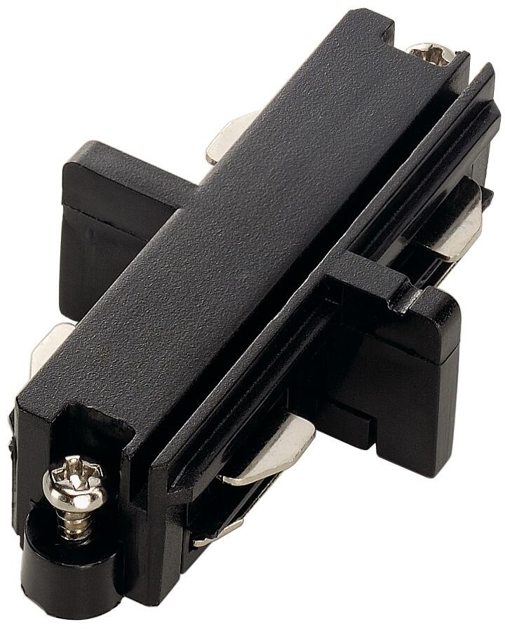 SLV Längsverbinder für Hochvolt 1Phasen-Aufbauschiene, elektrisch, schwarz (143090)