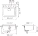 Schock Mono N-100-FB Granitspüle mit Ablauffernbedienung, Cristadur, Einzelbecken, mit Zubehör