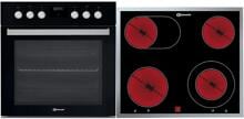 Bauknecht HEKO P500 A+ Herdset mit Glaskeramikkochfeld (HIS5 EP8VS3 ES & CHR 9642 IN), 59,5 cm breit, 65 L, Pyrolyse, schwarz