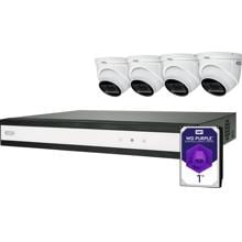 ABUS TVVR33842D Komplett-Set mit Hybrid-Videorekorder und 4 analogen Mini-Dome-Kameras