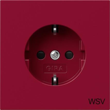 Gira SCHUKO-Steckd. SP WSV Flächenschalter Rot (4453708)