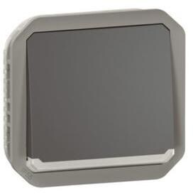 Legrand Plexo New Einsatz Taster Wechselkontakt beleuchtet 10A, Steckklemmen (SL), IP 55, anthrazit (069816L)
