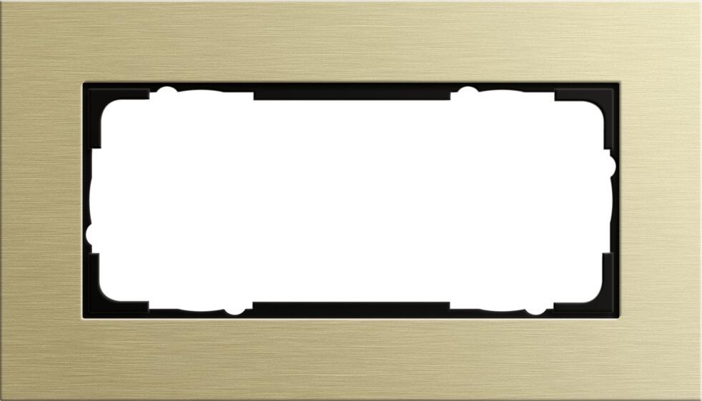 Gira 1002217 Abdeckrahmen 2-fach ohne Mittelsteg, Esprit, aluminium hellgold