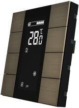 Interra iSwitch+ Raumsteuergerät, KNX, Wandmontage, Aluminium, bronze