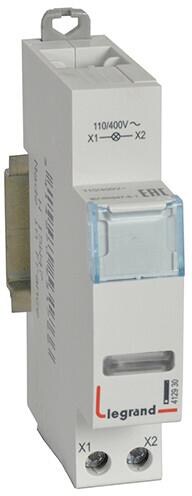 Legrand 412930 Meldeleuchte, CX3, LED, 1-fach, 110-400VAC, 0,5W, 1-modulig, IP20, weiß