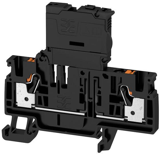 Weidmüller AFS 4 2C Sicherungs-Reihenklemme, PUSH IN, 4 mm², 250V, 6,3A, schwarz