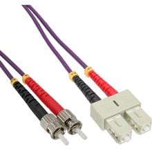 InLine® LWL Duplex Kabel, SC/ST, 50/125µm, OM4, 15m (82515P)