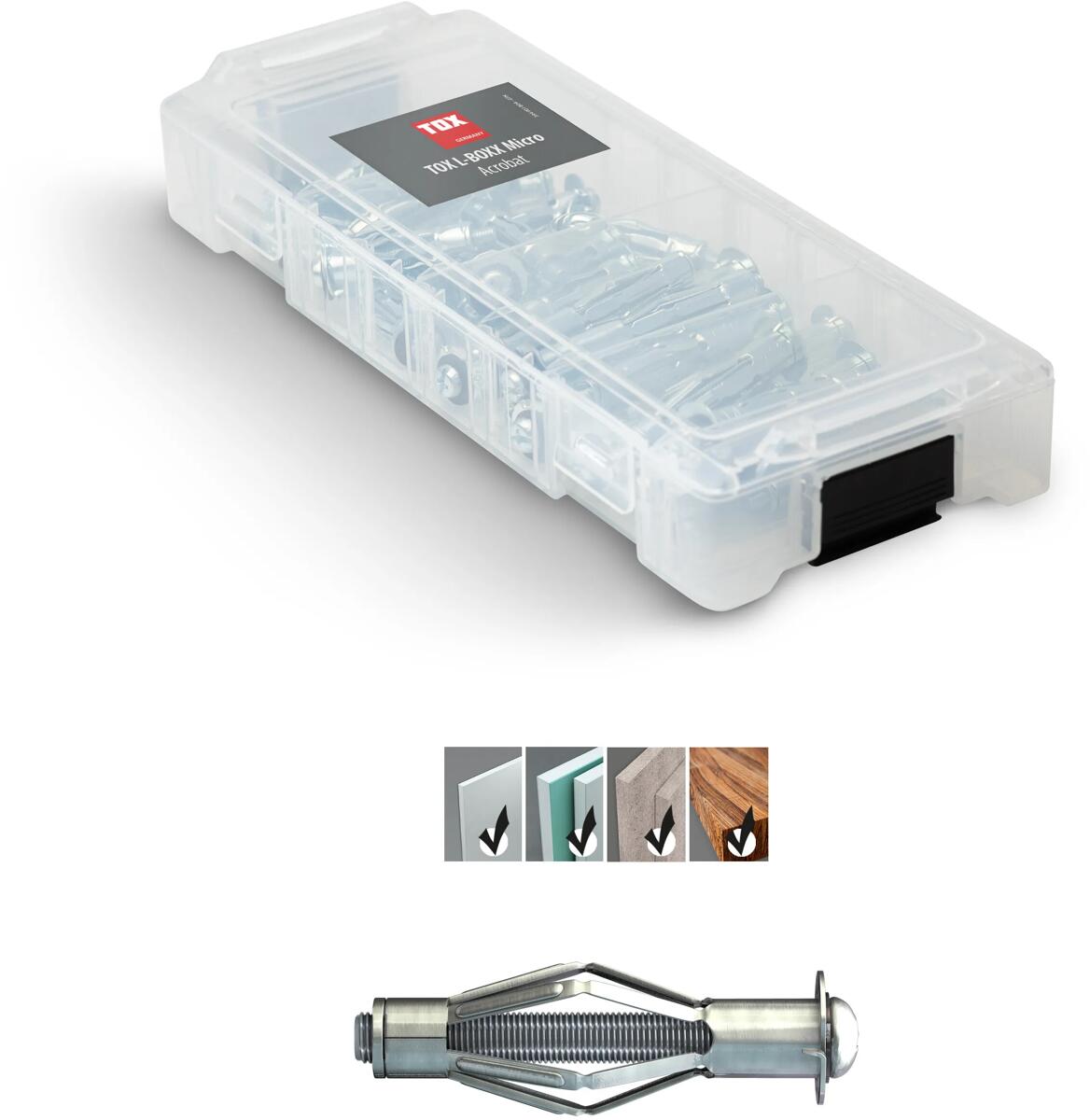 TOX L-Boxx Micro Metall-Hohlraumdübel Acrobat Sortiment (094901804)