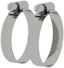 Hauff RSL90-120 SET2 Rohrschellen Spannbereich 90-120 mm, Edelstahl W4, Bandbreite 20 mm, 2 Stück (3030589454)