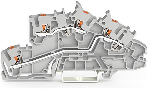 Wago 2203-7642 Installationsetagenklemme, mit Drücker, 2,5 mm², L/L, Push-in CAGE CLAMP , 2,50 mm², grau