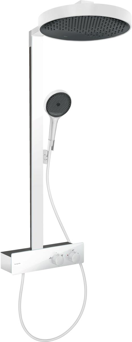 hansgrohe Rainfinity Duschsystem 360 1 Strahlart mit ShowerTablet 350, Metall, 15,9 l/min, 360 mm, Mattweiß, (26853700)
