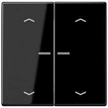 Jung LS102KO5PSW Wippe mit Lichtleiter und Pfeilsymbolen, Serie LS, schwarz
