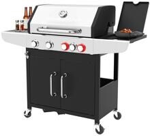 ProfiCook PC-GG 1312 Gasgrill, 4 Heizzonen, 67 x 43 cm große Grillfläche, Edelstahl (501312)