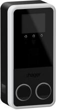 Hager Ladestation XVP222SQD witty park II 2x22kW mit 2xTyp 2 Ladebuchse, Wandmontage, Eichrechtskonform