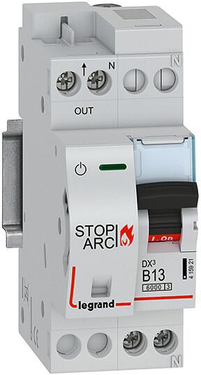Legrand 415920 Brandschutzschalter, DX3, AFDD, C-Charakteristik, 10A, 1P+NR, 6kA