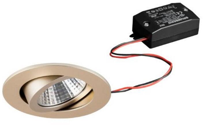 Brumberg LED-Einbaustrahlerset schaltbar, 7W, 740lm, 3000K, champagner matt (38361633)
