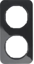 Berker 10122145 Rahmen, 2fach, R.1, schwarz glänzend