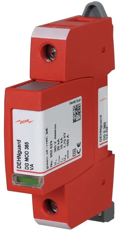 Dehn DEHNguard S 385 VA FM Überspannungsableiter, Typ 2, 1-polig, Uc 385V AC, mit Fernmeldekontakt (952089)