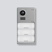 Siedle IQDS-0 Video-Türstation Aufputzmontage, PoE/LAN, WLAN, mit Kamera, IP54, bis 3 Ruftasten silber (210012905-00)