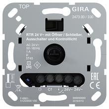 Gira 247300 Einsatz Raumtemperaturregler 24 V~ mit Öffner bzw. Schließer, Ausschalter und Kontrolllicht