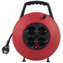 REV Kabelbox, 4-fach, 10 Meter, H05VV-F 3G1,5, schwarz Rot (008818)