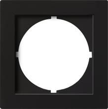 Zwischenplatte mit rundem Ausschnitt für Geräte mit Abdeckung (50 x 50 mm), S-Color, Schwarz, Gira 028147