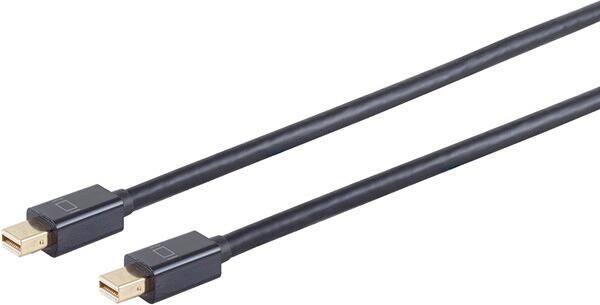 S-CONN Mini Displayportkabel, 1.2, UHD 4K2K, schwarz, 1m (10-51025)