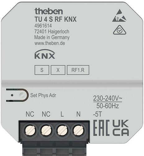 Theben TU 4 S RF KNX Funk-Tasterschnittstelle 8-fach, Unterputz, Binäreingang 4961614