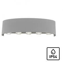 Paul Neuhaus LED-Wandleuchte, ovale Form, warmweiße Lichtfarbe, modern, silber (9489-21)