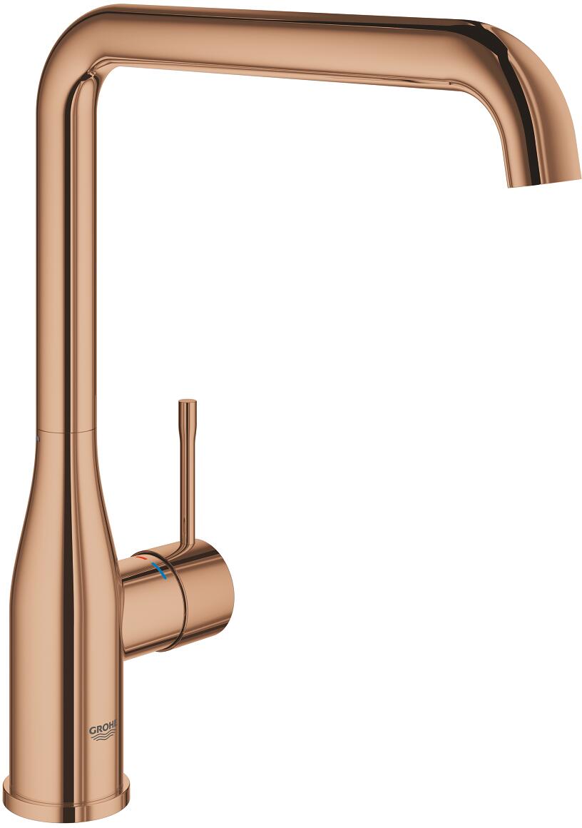 GROHE Essence Einhand-Spültischbatterie, Einlochmontage, schwenkbarer Rohrauslauf, Professional Edition, warm sunset (30505DA0)