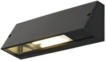 SLV PEMA Outdoor Wandleuchte, TC-(D,H,T,Q)SE, IP44, rechteckig, schwarz, max. 15W (230030)