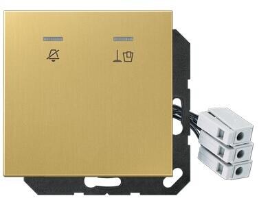 Jung MECUKO5M230C Hotelabdeckung mit LED-Einheit 230 V, Außenstelle, Messing classic