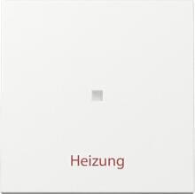 Gira 367803 Wippe mit Kontrollfenster und Aufdruck "Heizung Ein/Aus", 1fach, System 55, Reinweiß glänzend (lackiert)