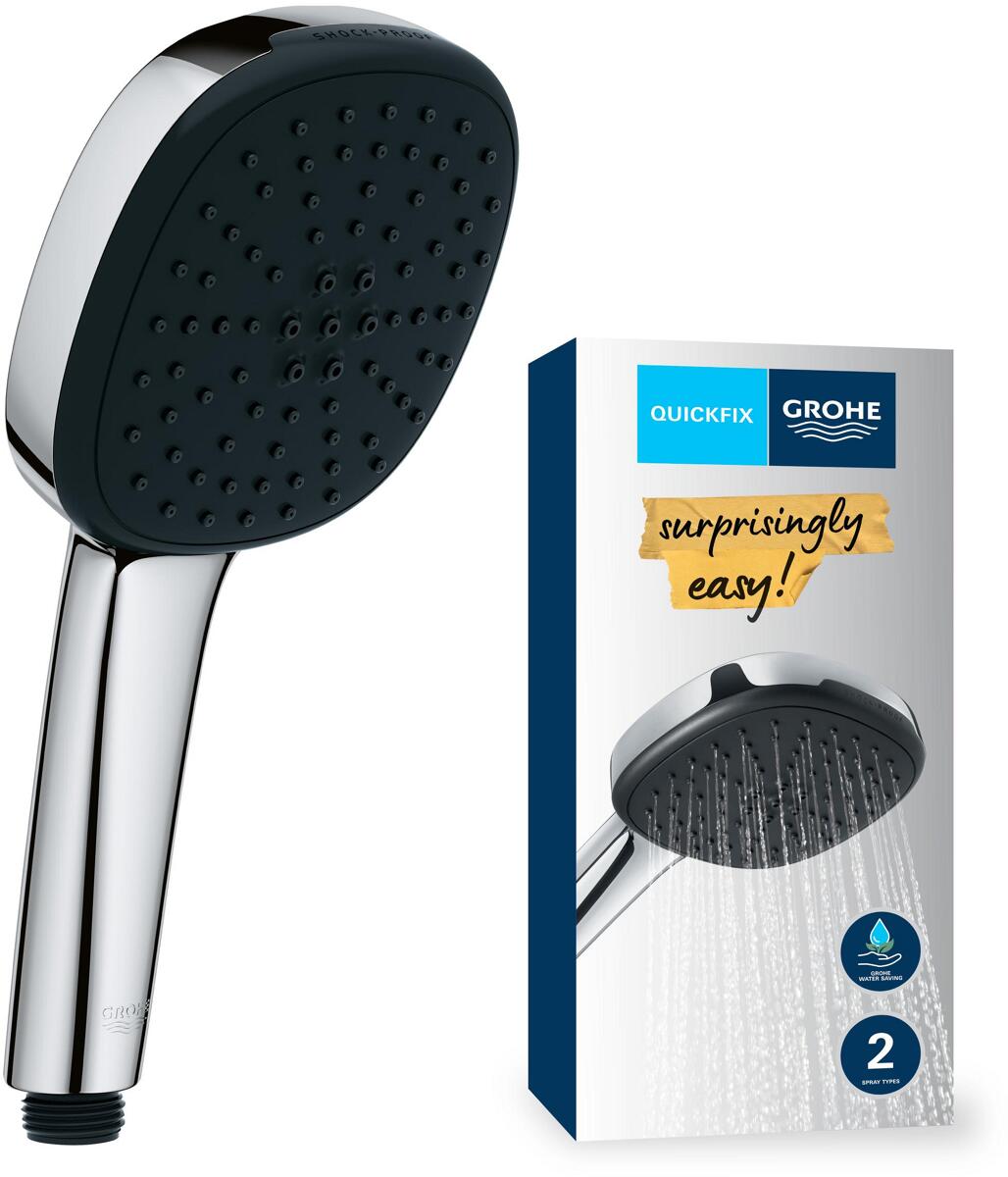 GROHE Vitalio Comfort 110 Handbrause, Quickfix, 2 Strahlarten, chrom (2639710E)