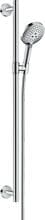 hansgrohe Raindance Select S Duschset 120 3 Strahlarten wassersparend mit Duschstange 90 cm, Messing, 8,5 l/min, 125 mm, Chrom, (26323000)