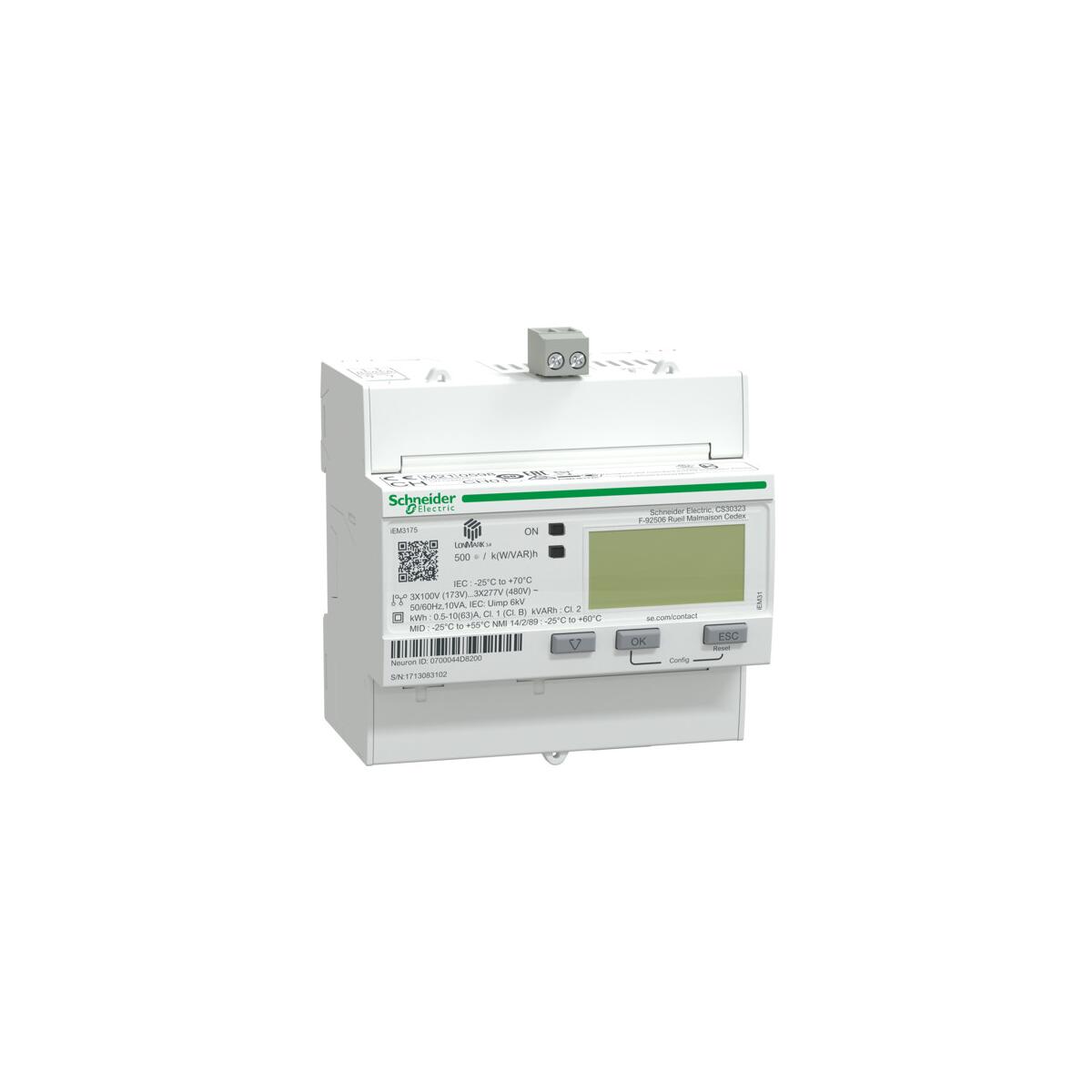 Schneider Electric IEM2000T Energiezähler, 3-phasig, 63A, LON, 1E (A9MEM3175)